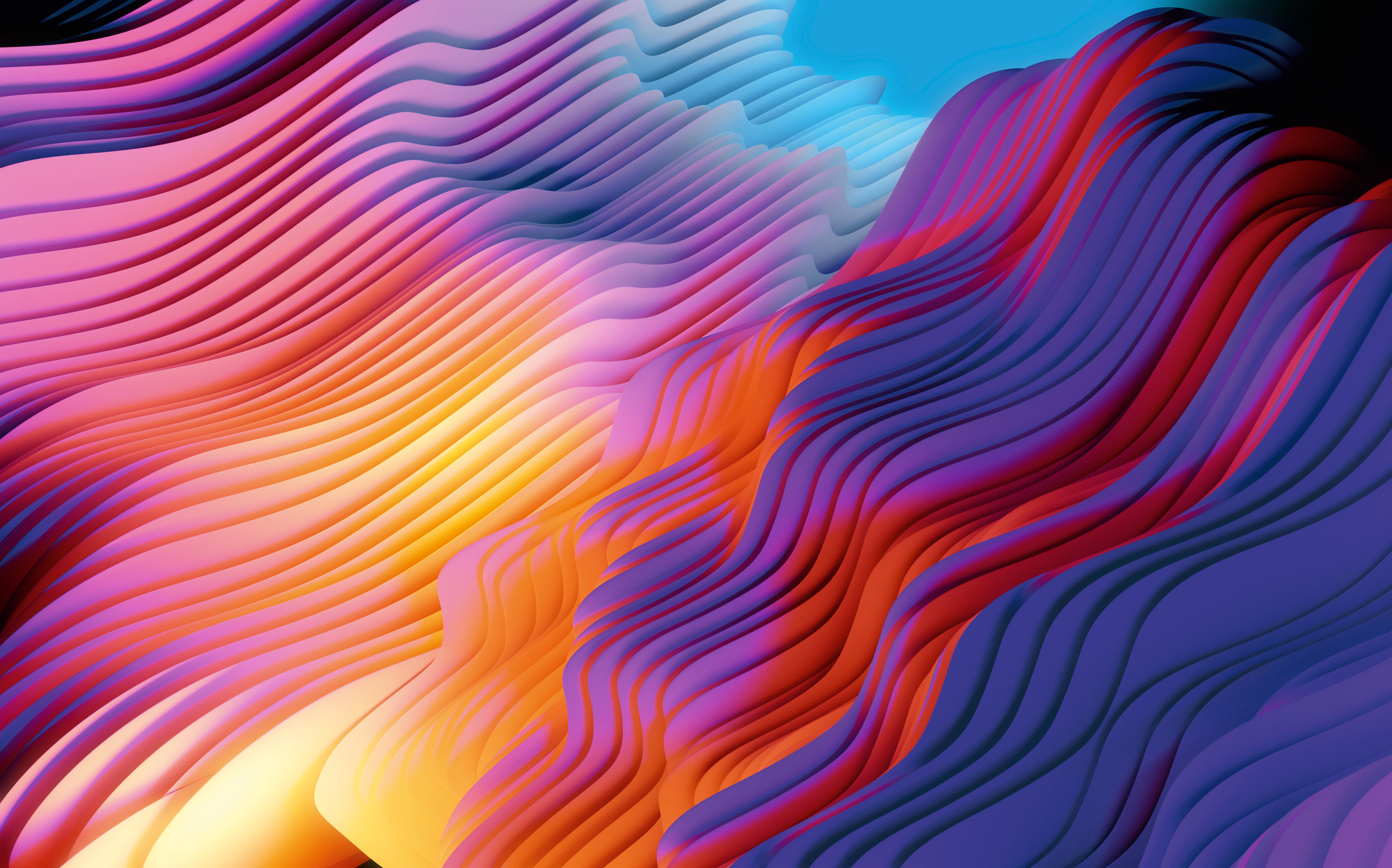 Multi-color wave texture