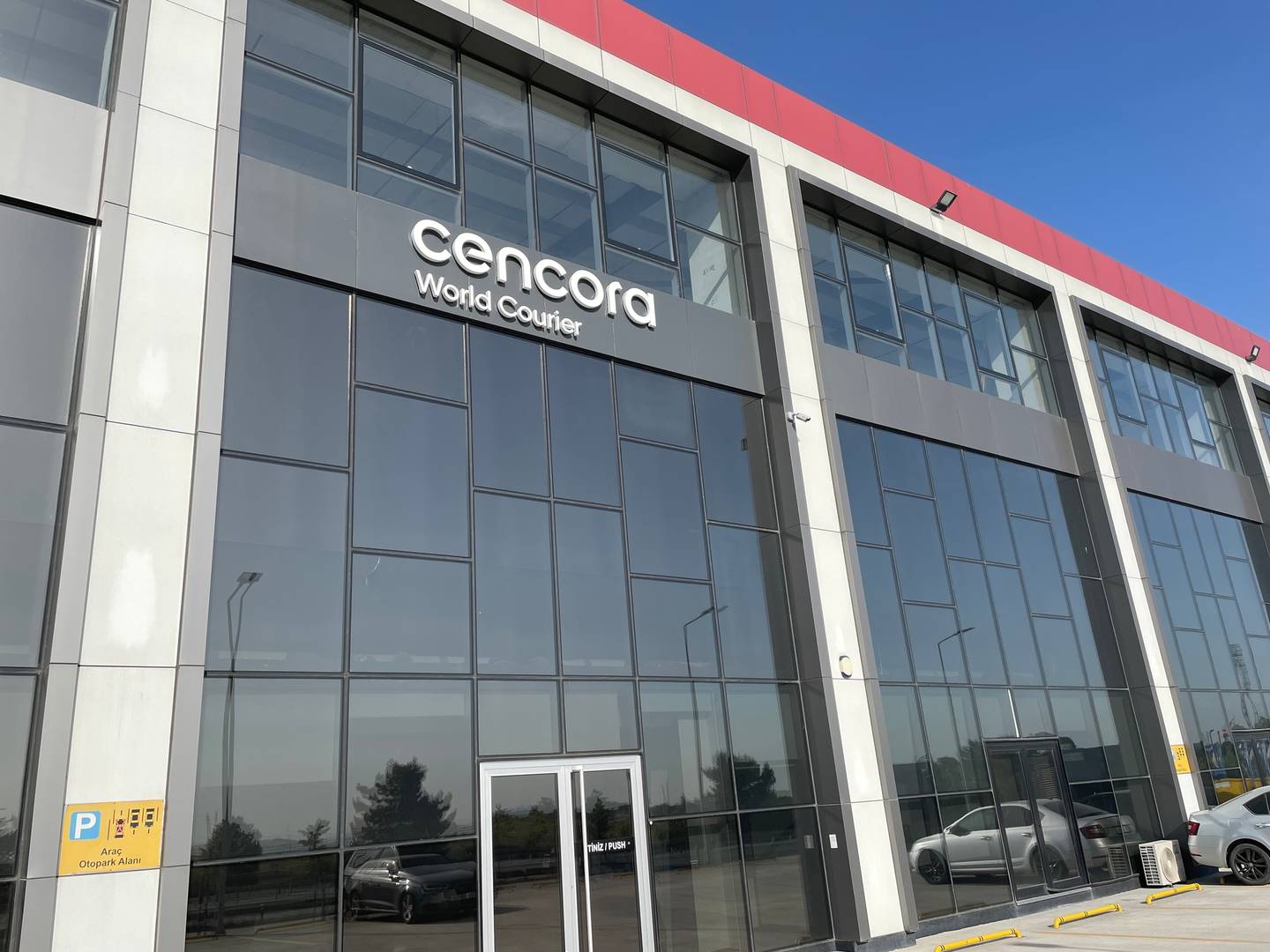 Image from outside a World Courier depot