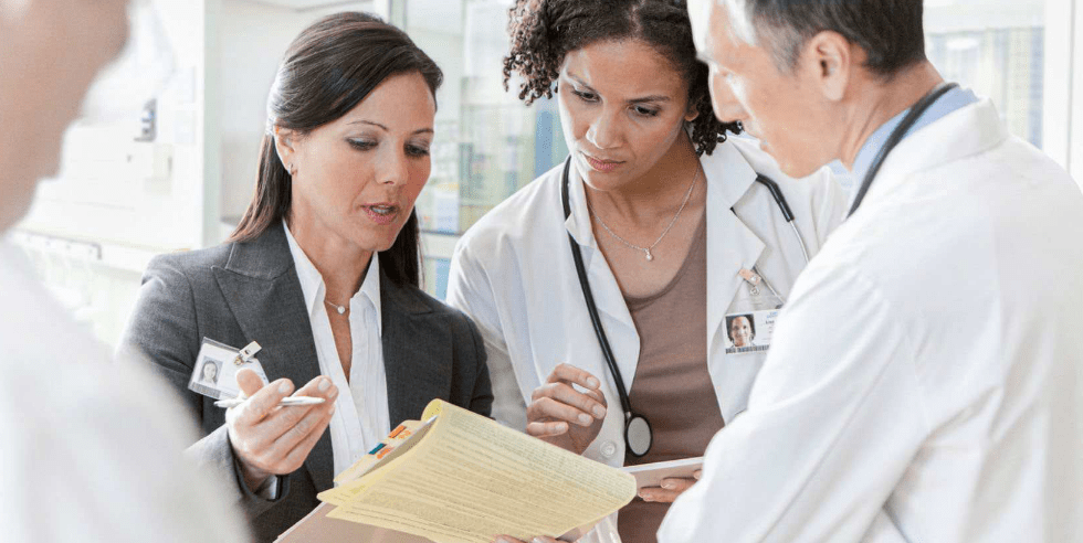 Group of doctors talking